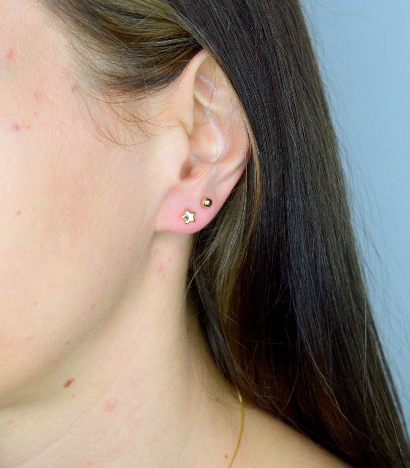 Kolczyki damskie srebrne pozłacane gwiazdki Armonica Nomination 241307 009.png